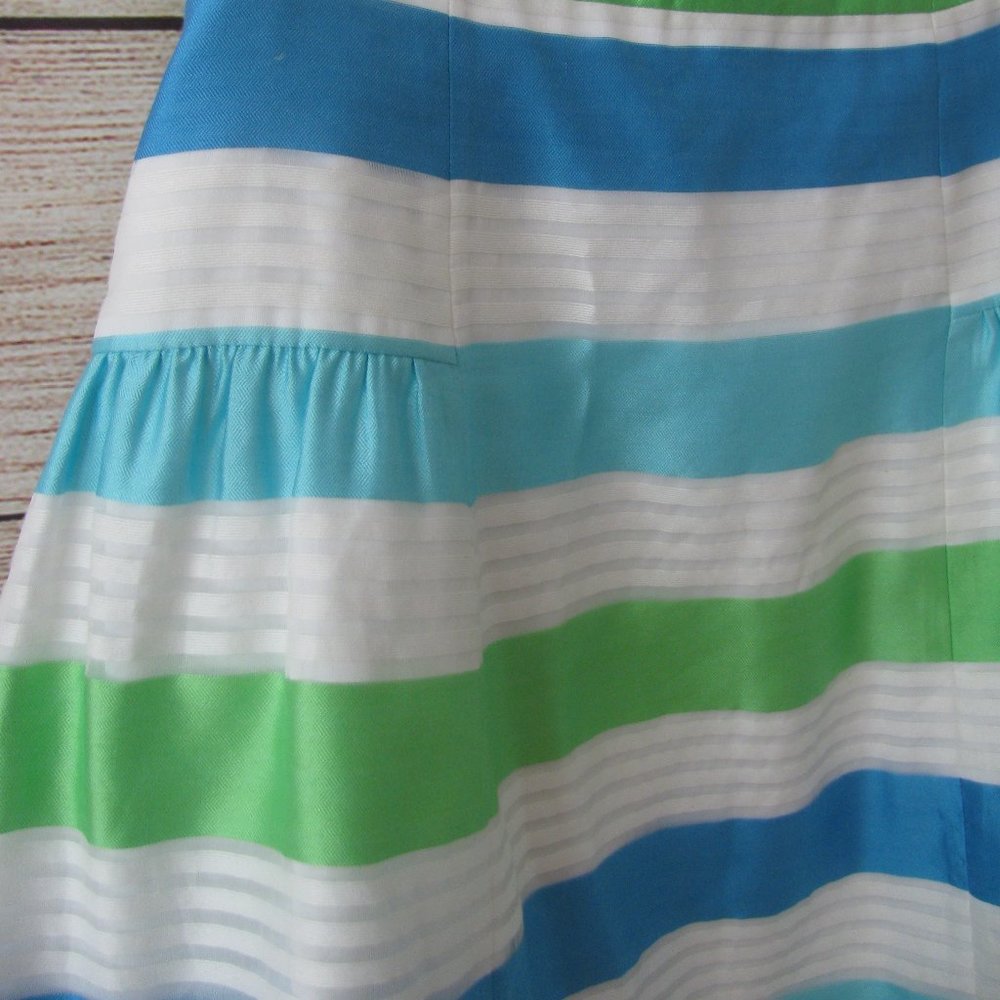 Lilly Pulitzer Jordan Corded Silk Organza Stripe Strapless Dress - Picture 6 of 8